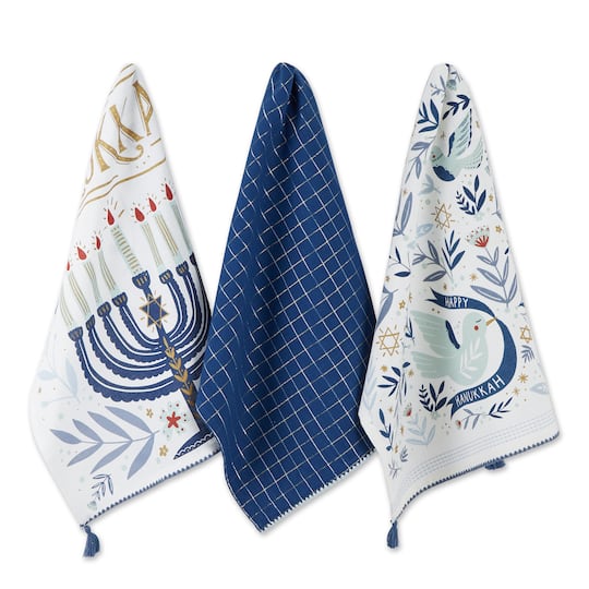 DII® Assorted Happy Hanukkah Dishtowel Set